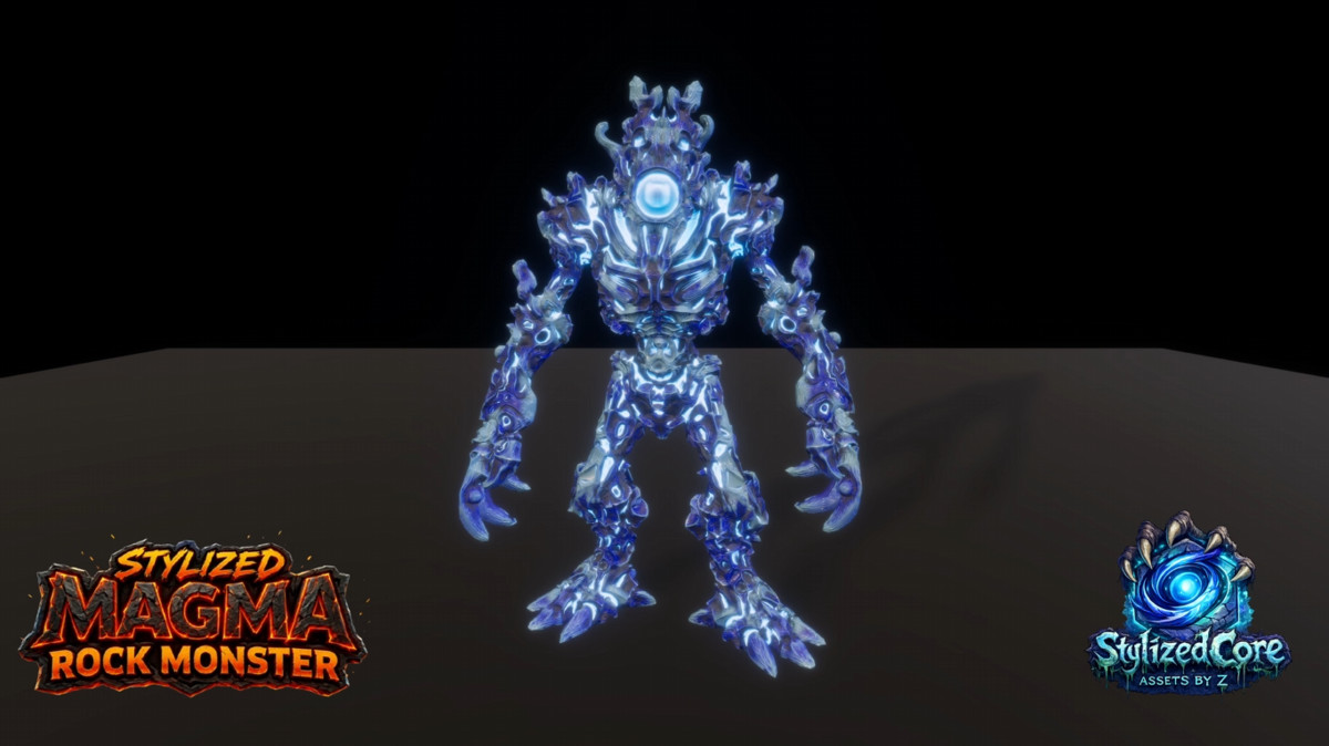 Stylized Magma Rock Monster Pack 1 – Reaper Variant (Animated, LOD, Skins)