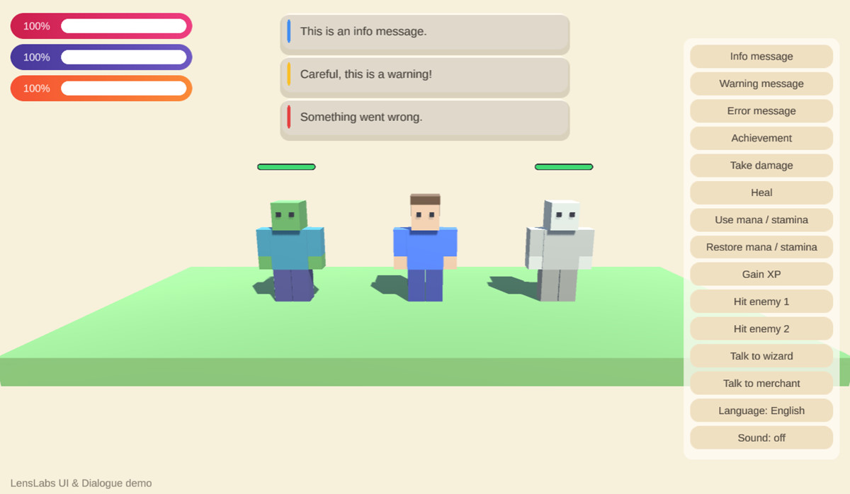 LensLabs UI & Dialogue