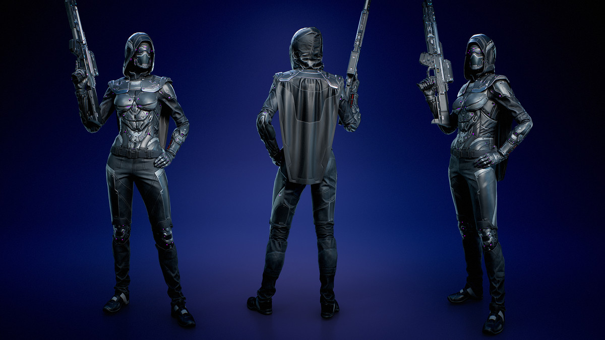 Cyberpunk Sniper - Female