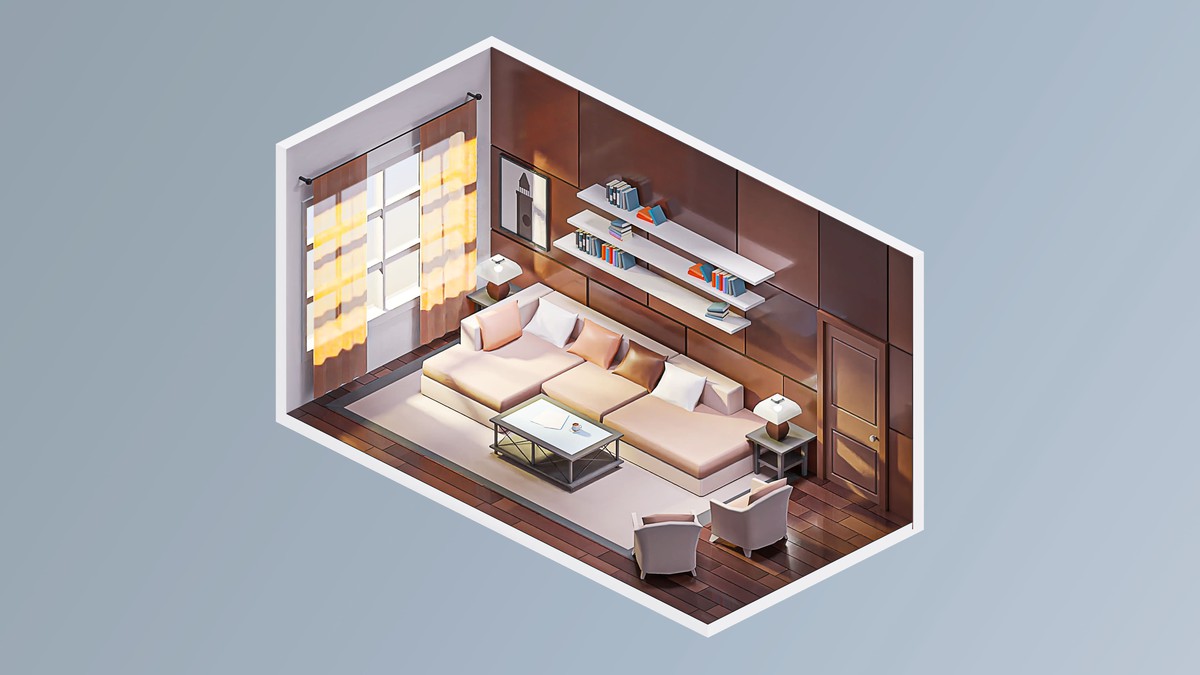 Interior 7 - Low Poly 3D Models Pack