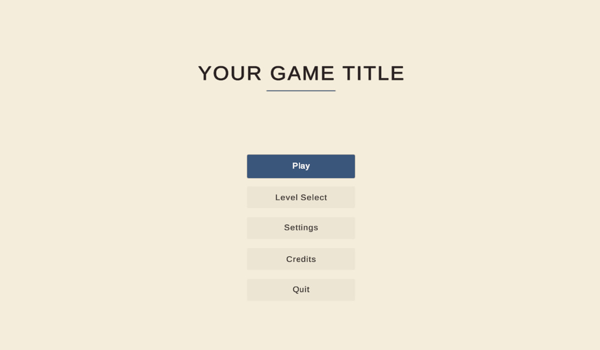 Menu & Scene Toolkit