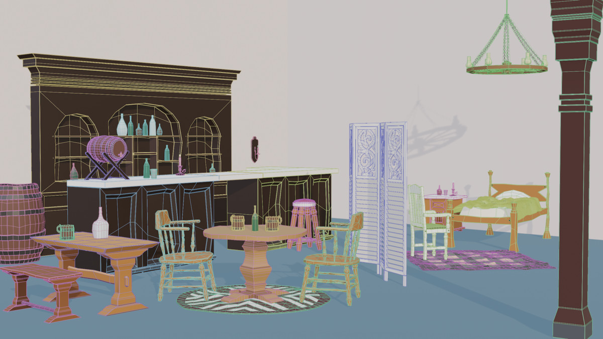 Stylized Tavern & Inn Props (30+) – Medieval Interior