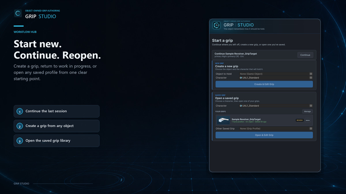 Grip Studio – Hand Pose & Weapon Grip Editor
