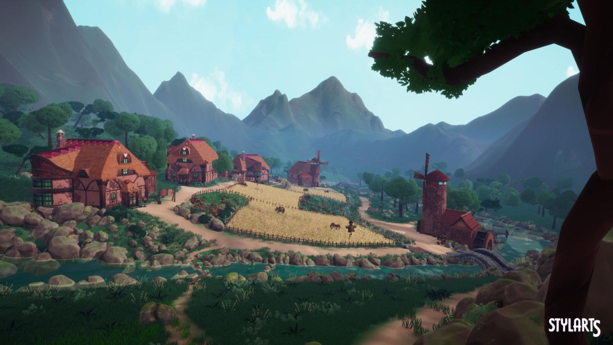 Stylized Windmill Valley Environment