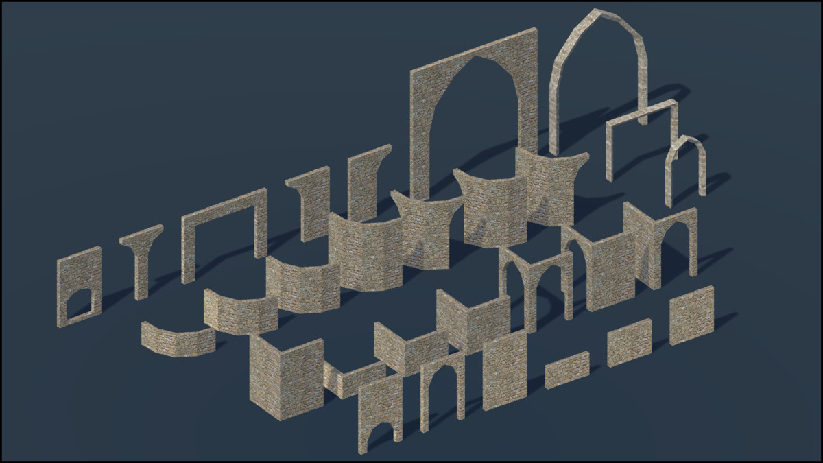 Cold Fortress - Retro Style Modular Environment Pack