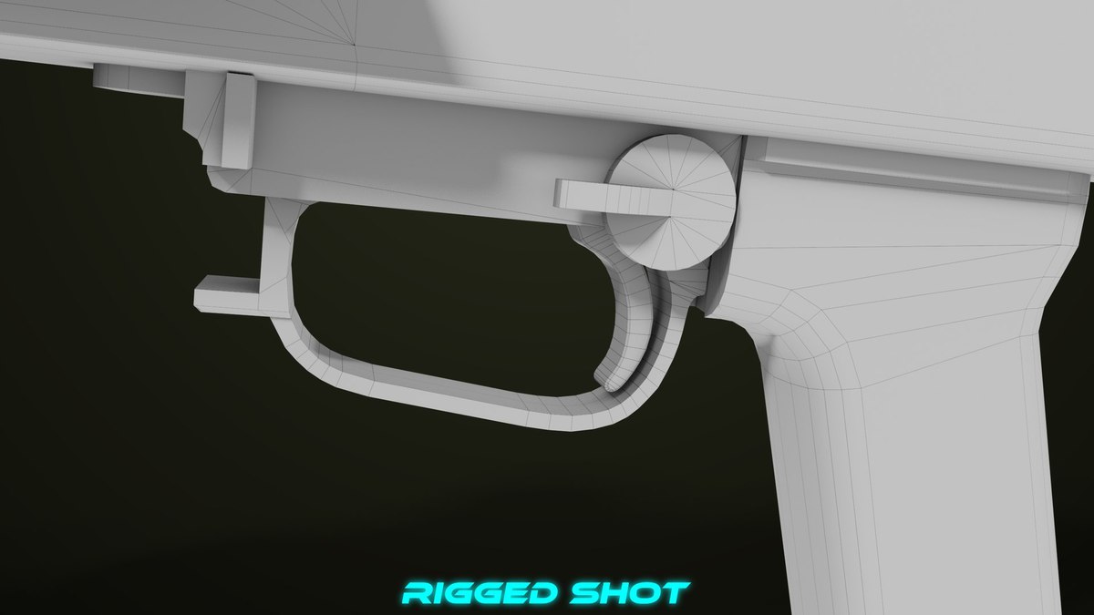 Machine Gun 11 Wood handle URP HDRP Textures