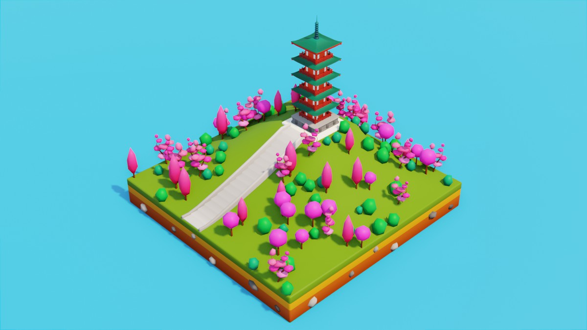 Low Poly Asia & Oceania LandMarks by IGS