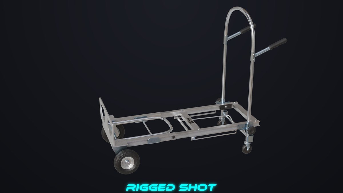 Convertible Hand Truck Steel URP HDRP Textures
