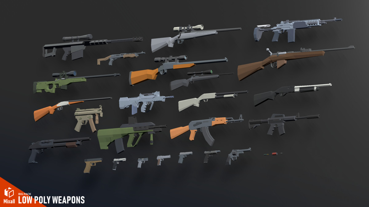 LOW POLY Weapons - Big pack