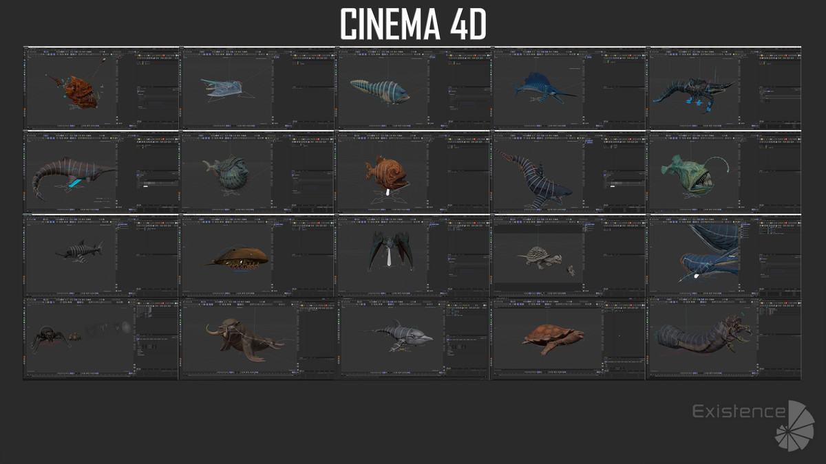 Underwater Creatures Bundle – 20 Fish & Sea Animals + 3 Bonus Models