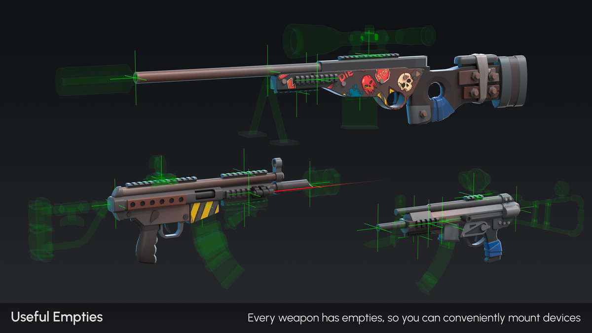 Apocalypse Weapons - Low Poly 3D Models Pack