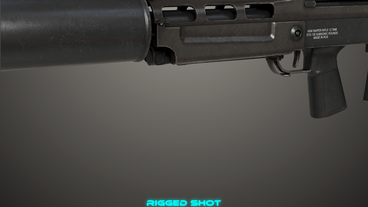 Sniper 05 Black and Sandal Single Mat URP HDRP Textures