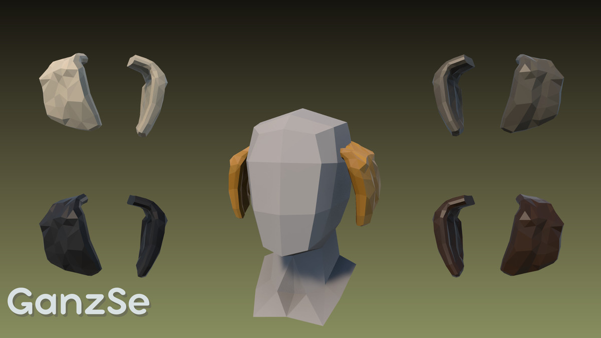 GanzSe Animal Ears - Fantasy Low Poly Pack