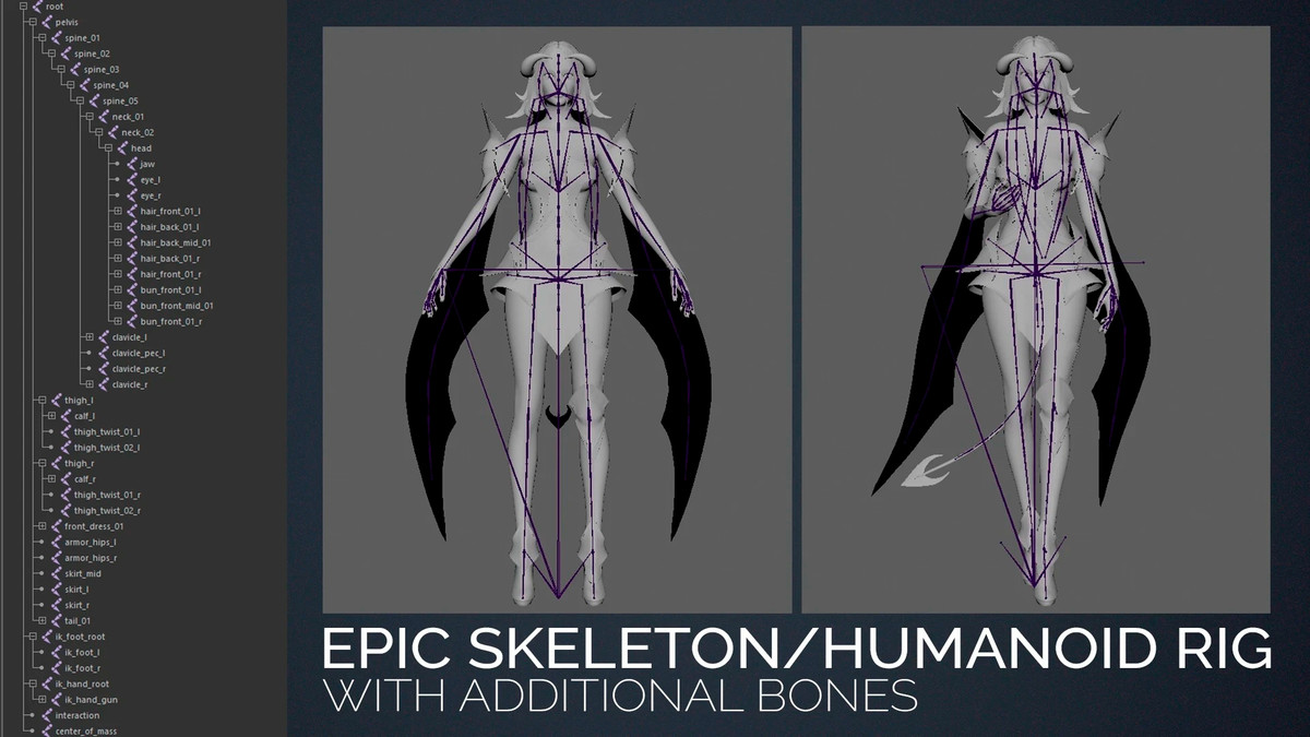 Dark Fantasy Female Modular Characters Pack