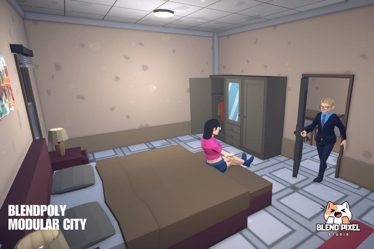 BlendPoly Modular City - Low Poly Assets