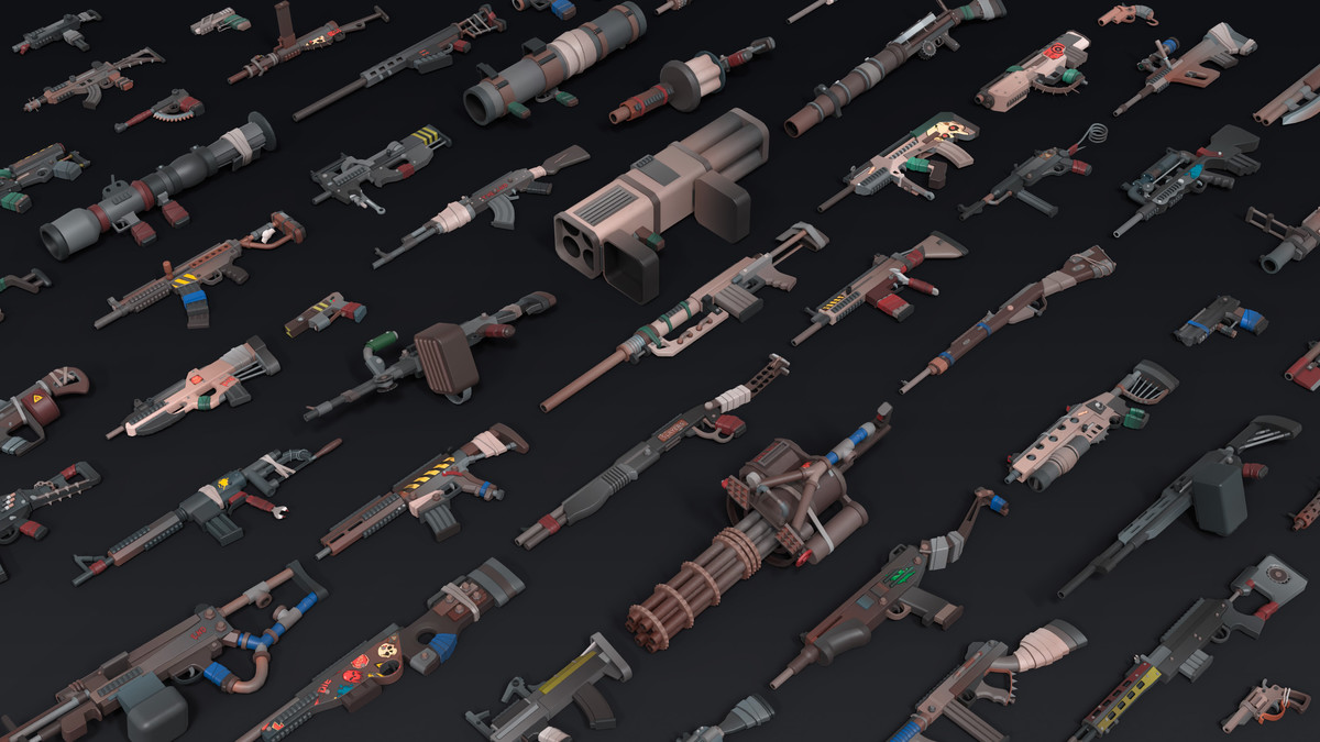 Apocalypse Weapons - Low Poly 3D Models Pack