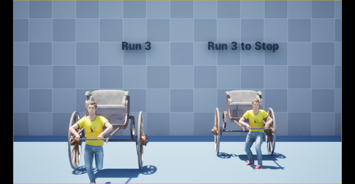 Hand Pulled Rickshaw Animation