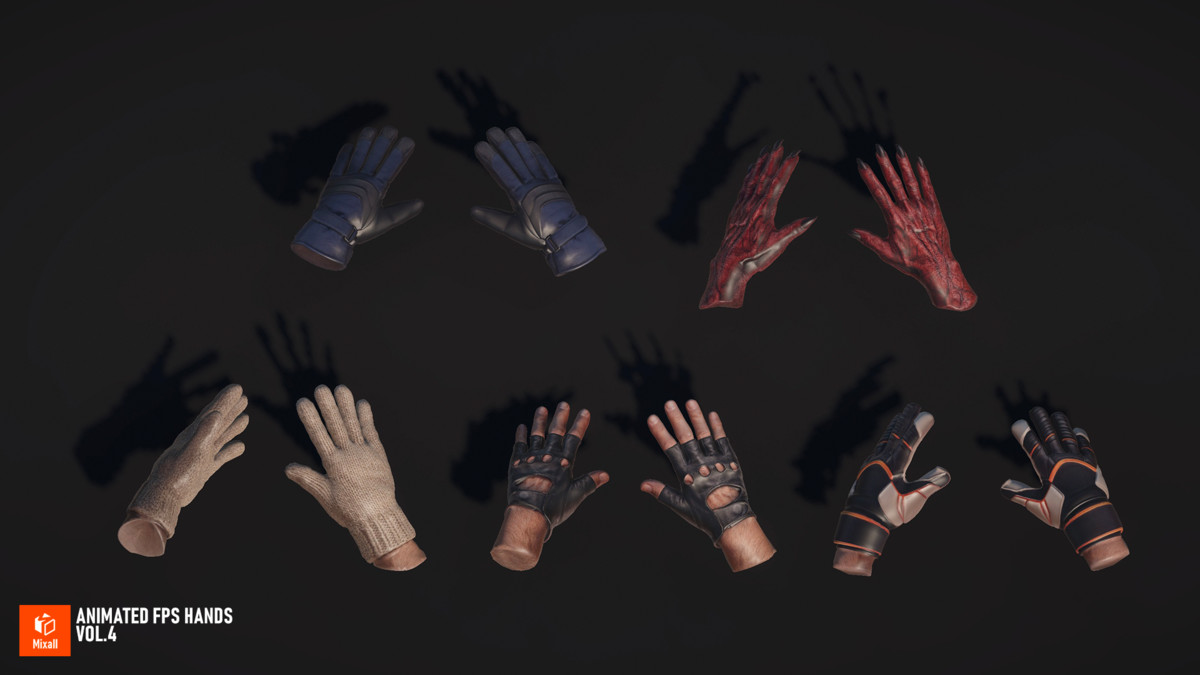 Animated FPS Hands Vol.4