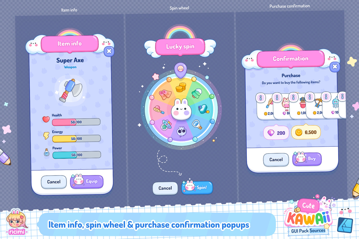 Cute Kawaii GUI Pack Sources