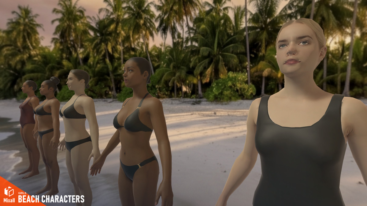 Beach characters - Girls