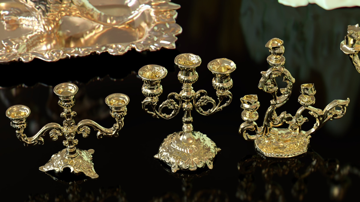 Ornate Candles, CandleHolders, and Wax Sculptures - 133 Models Set