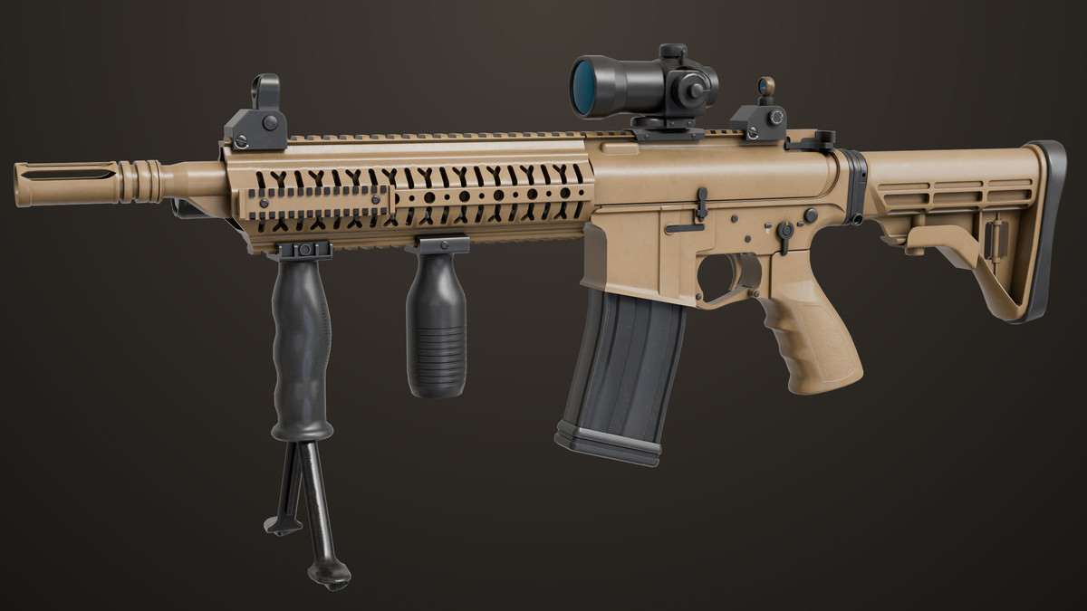 Machine Gun 17 Sandal URP HDRP Textures