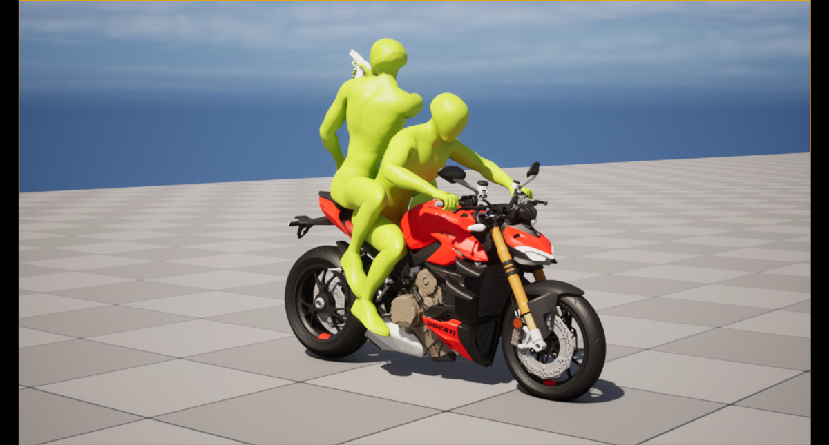 Bike Ride & Shoot Animation