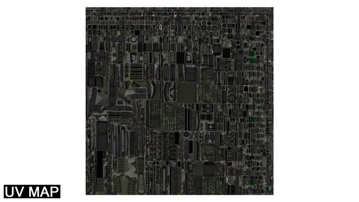 Machine Gun 14 Military Green URP HDRP Textures