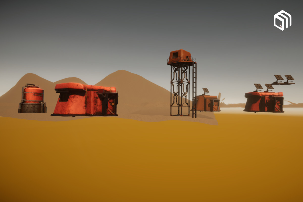 URP Desert Environment: Modular Outpost, Shelters, Props & VFX