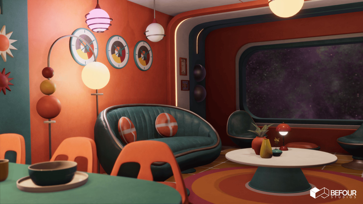 Retro Pop Art Living Space Environment