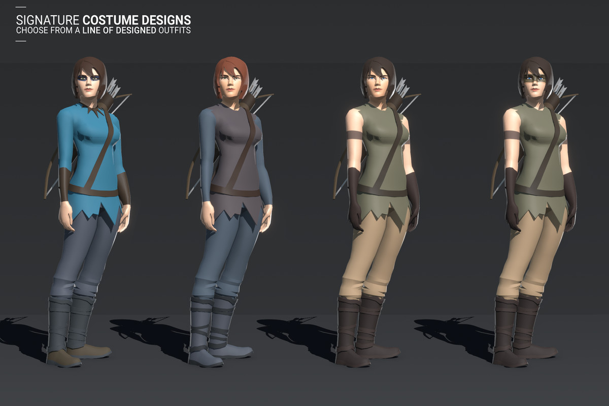 Polyquest Heroes: Warrior I Huntress