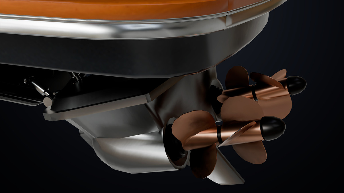 Yacht Boat 01 Black with Interior HDRP URP Textures
