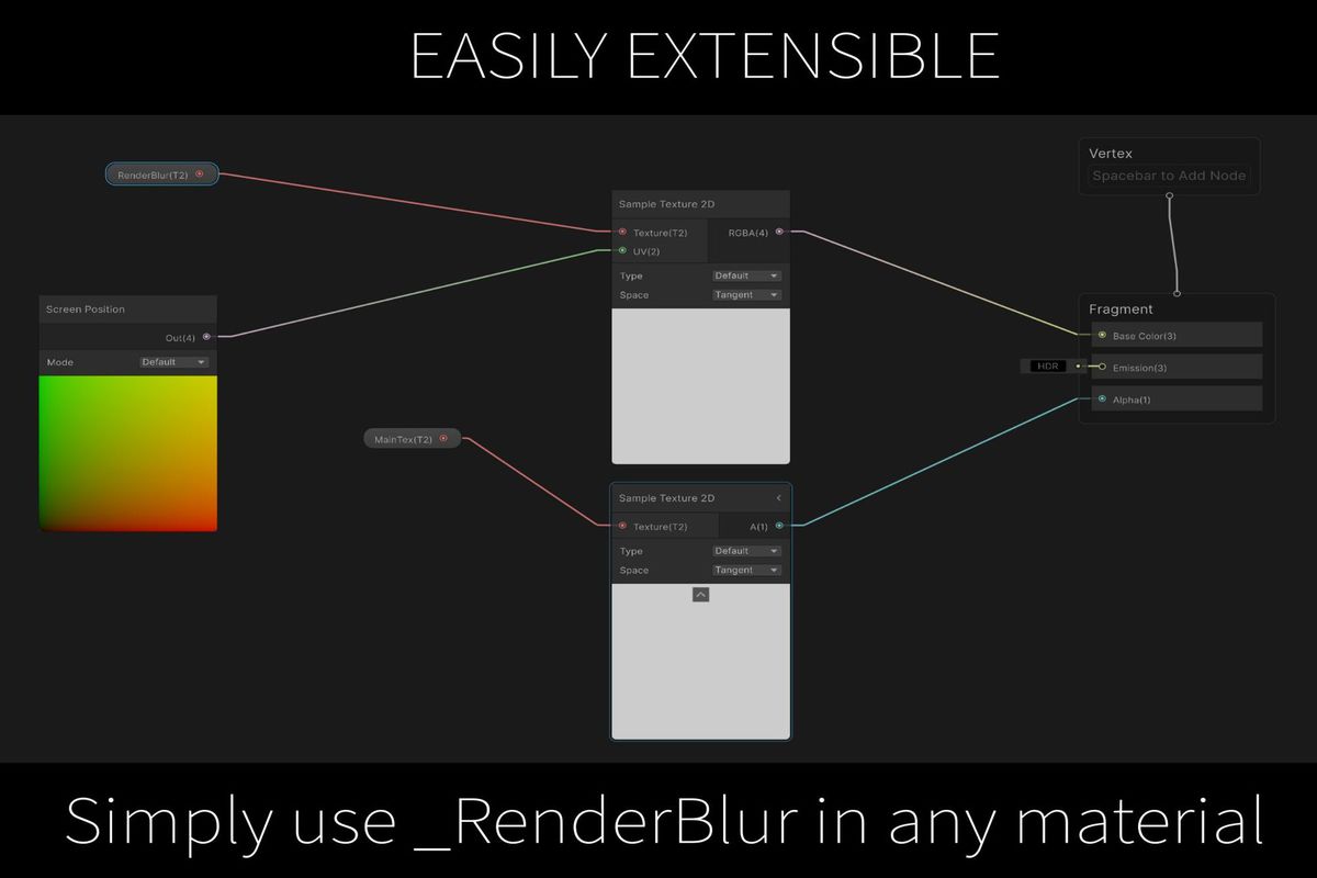 Render Blur - Fast multi option URP Render Graph UI Blur