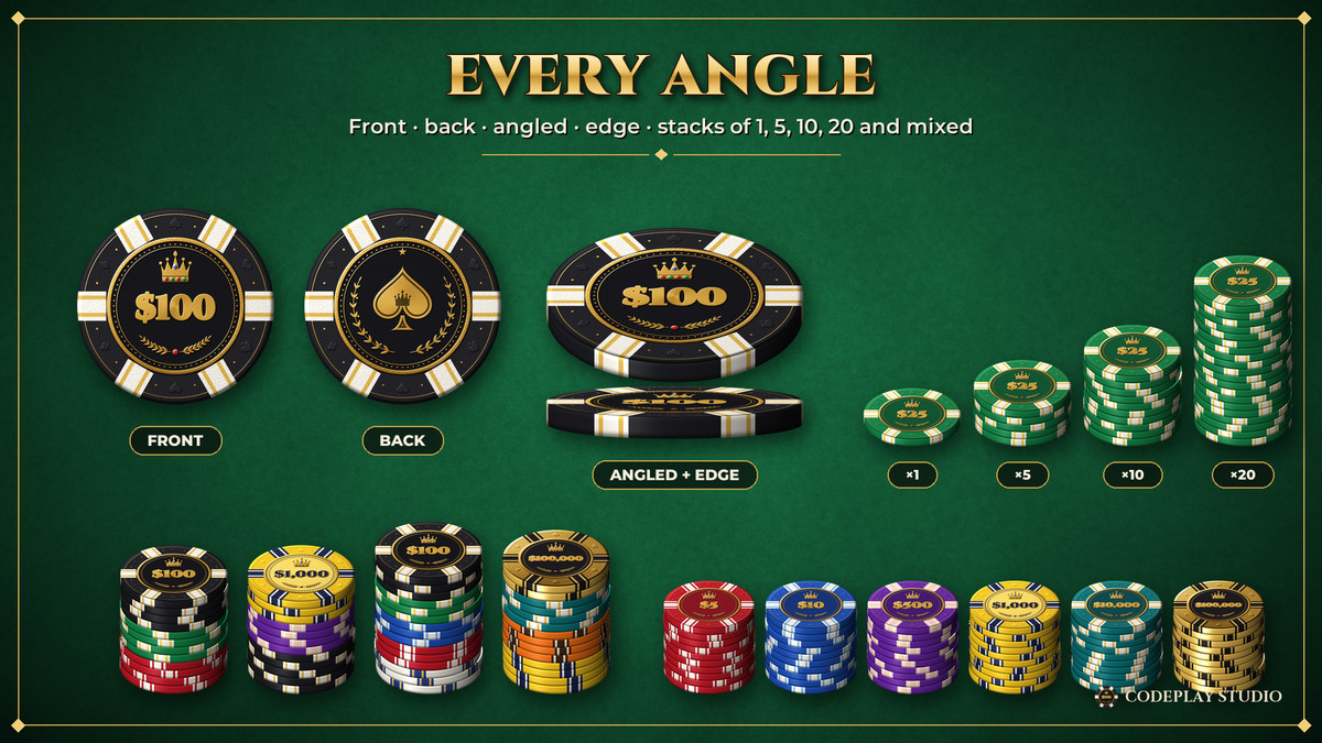 Poker Chips Kit – 2D, UI & 3D Casino Chips and Tokens