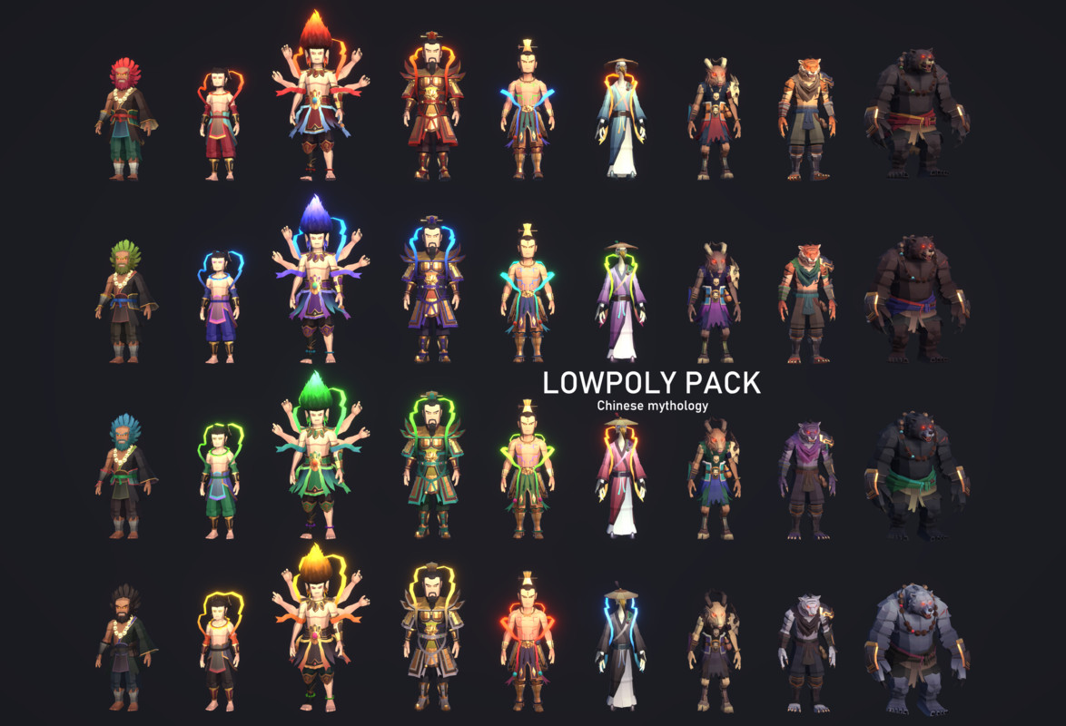 LowpolyPack_Chinese mythology