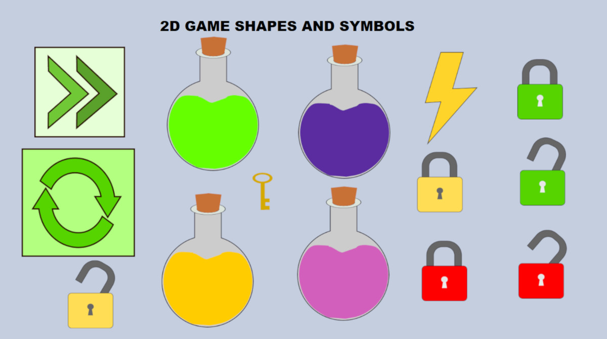 2D GAME SHAPES AND SYMBOLS