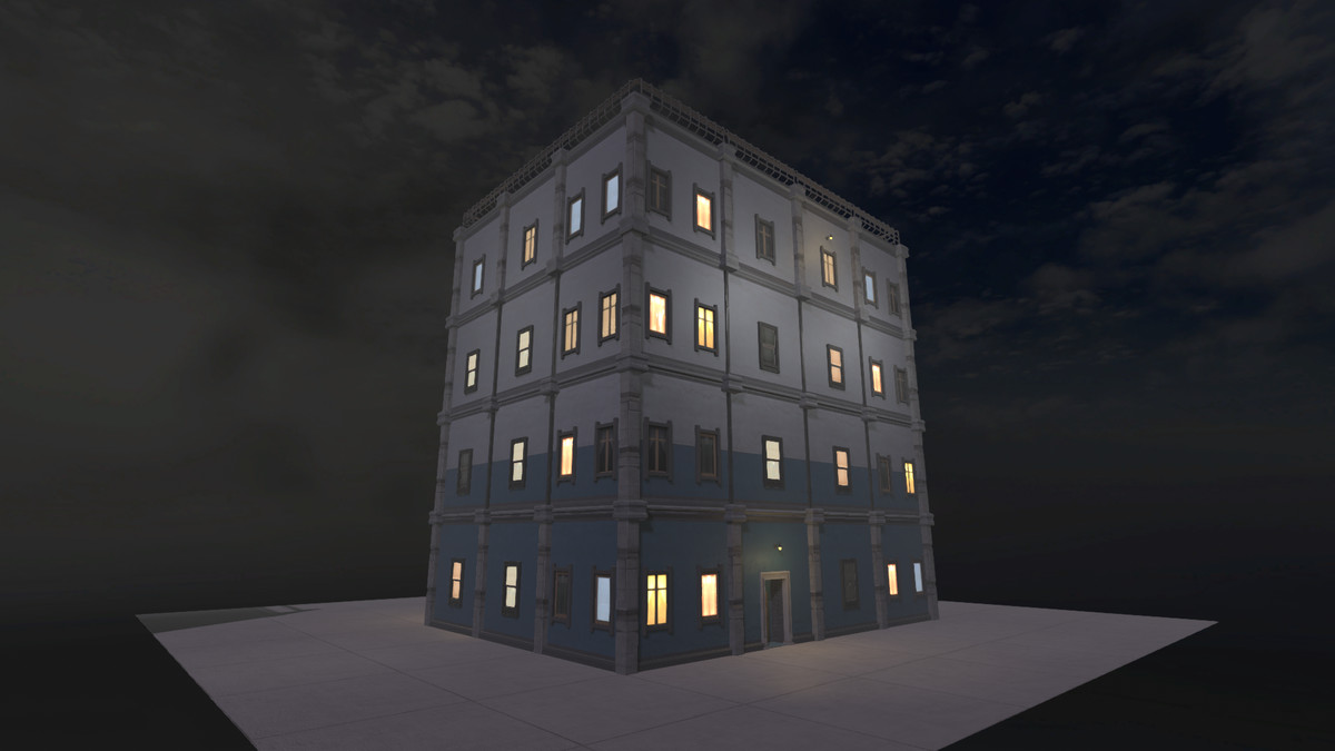 Realistic Modern Modular Building 1 Asset Package