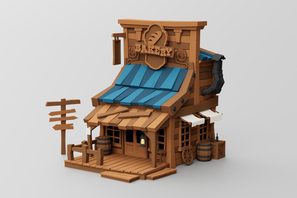 12 Wild West Buildings Pack