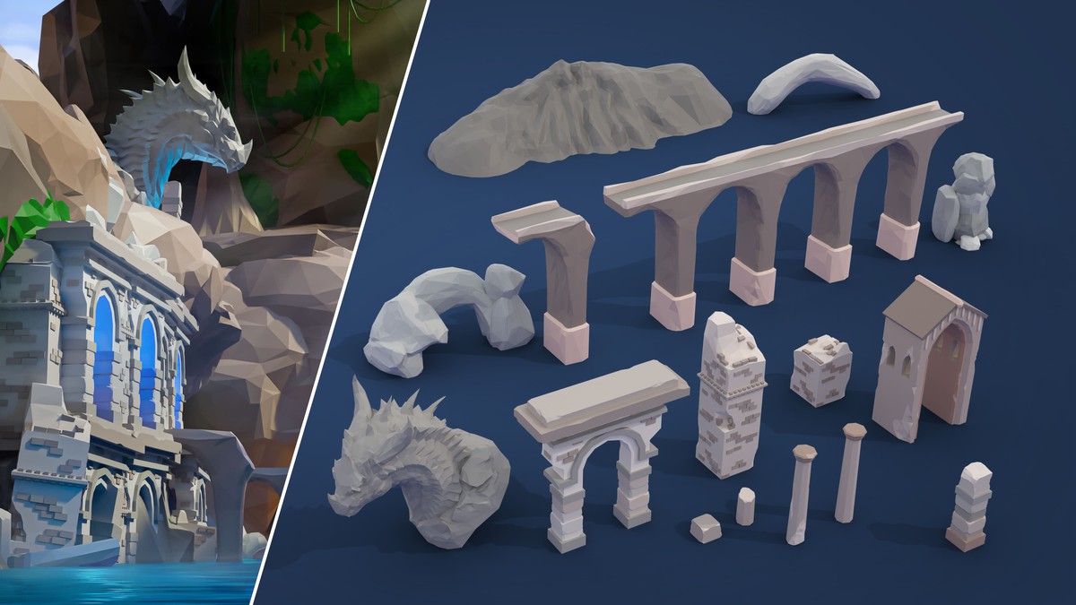 Fantasy - Low Poly 3D Models Pack