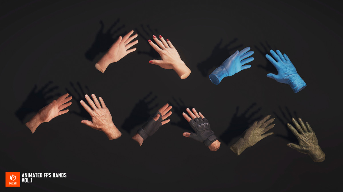 Animated FPS Hands Vol.1