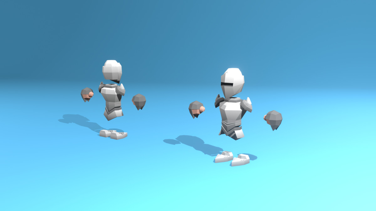 Low Poly Cubic Character - By Shokubutsu