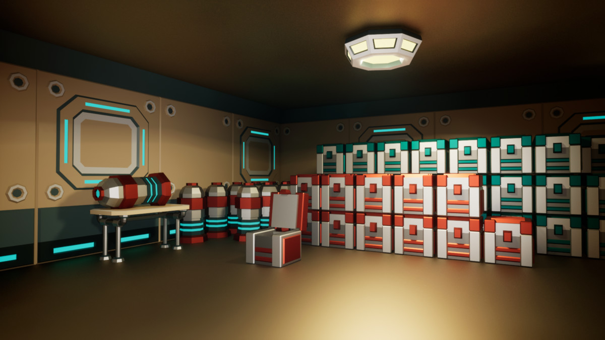 Sci-Fi Planetary Outpost: Ultimate Modular Construction Kit, low-poly stylized