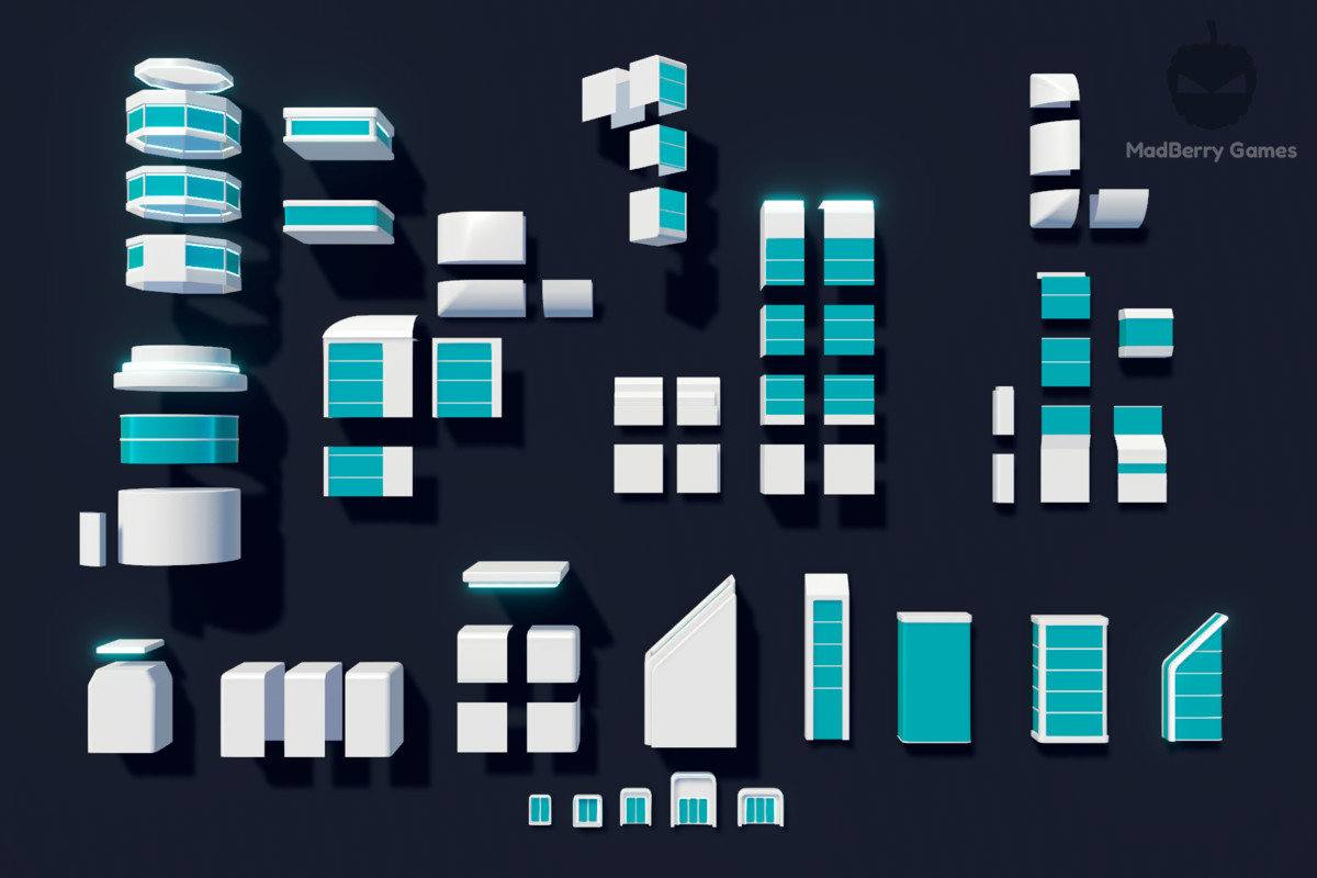 Utopian City Pack - Modular Futuristic Environment