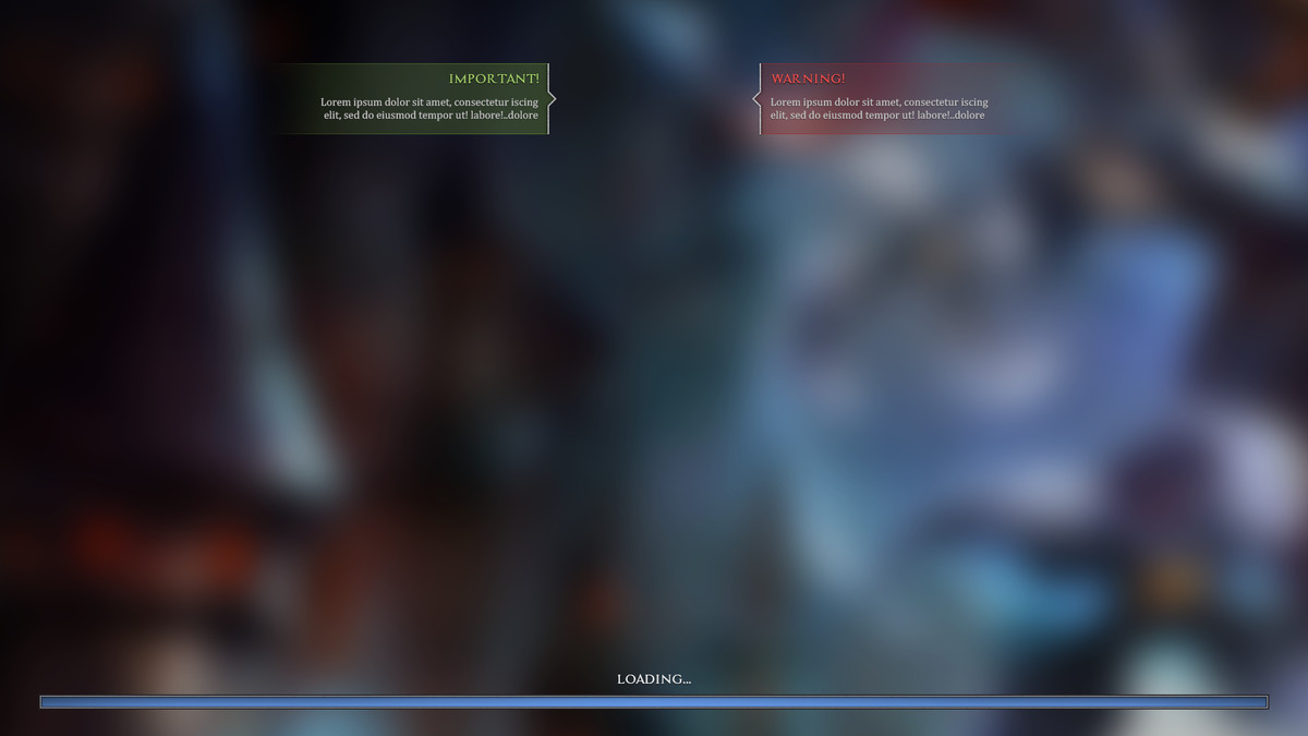 RPG & MMO One - PC and Mobile UI