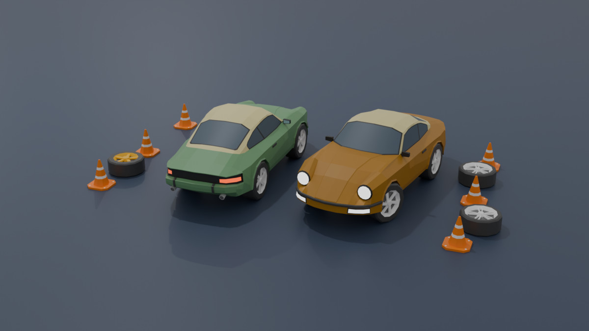 Mobile Optimize-Low Poly Vehicles
