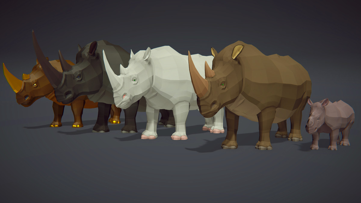 Poly Art: Rhino