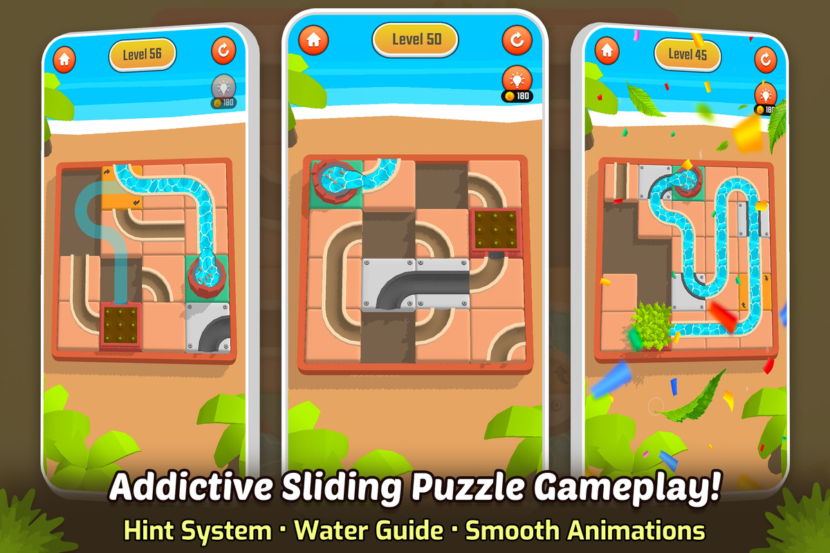 Water Flow 3D Puzzle Game - Complete Game Template (5,700+ Levels)