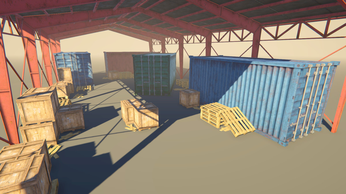 Warehouse Hangar Garage game ready