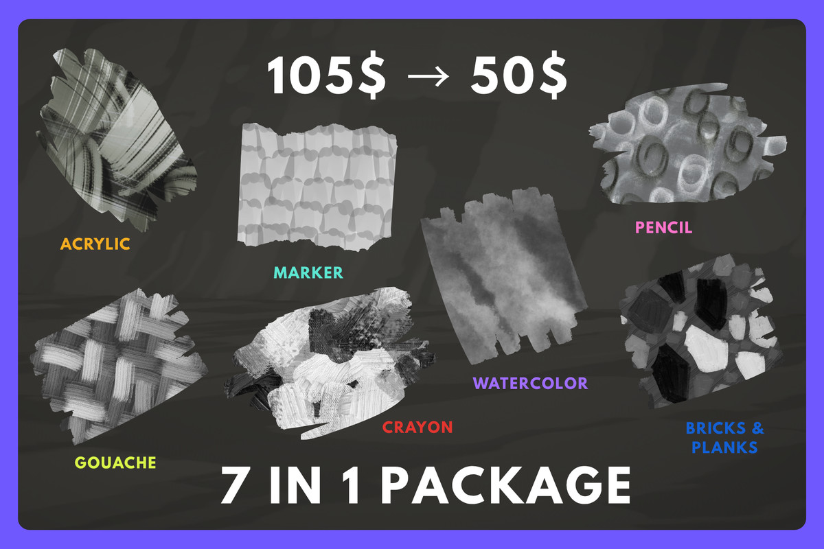 Handpainted Shader and Textures - MEGA PACK vol 2