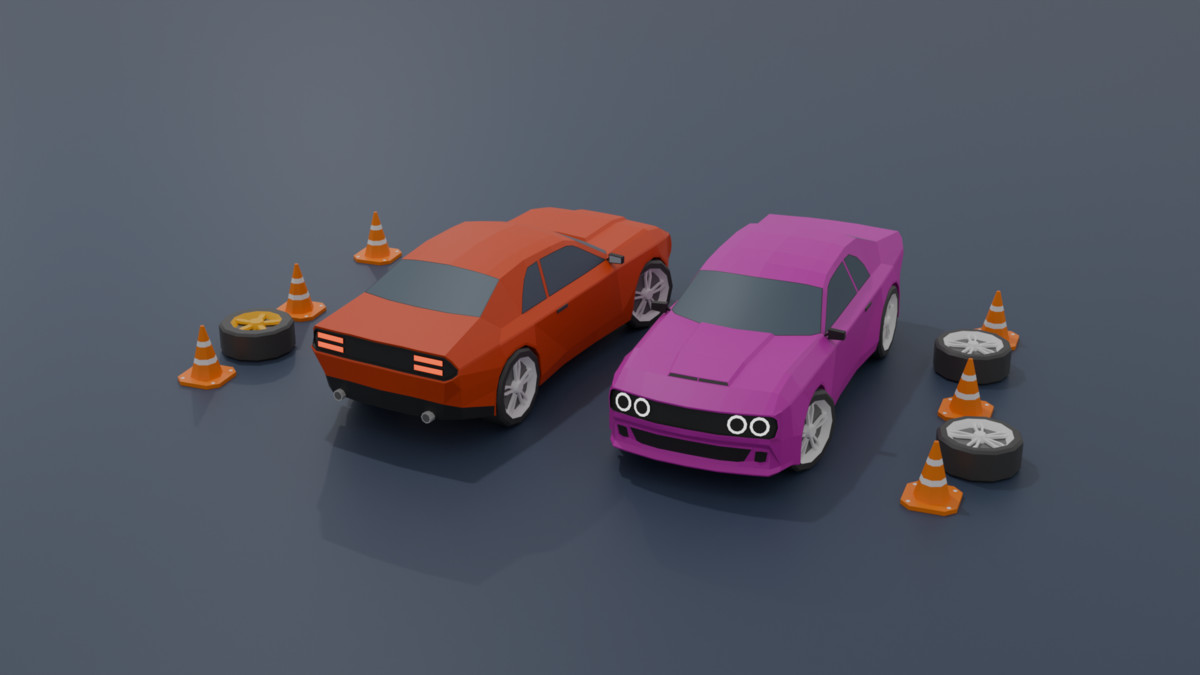 Mobile Optimize-Low Poly Vehicles